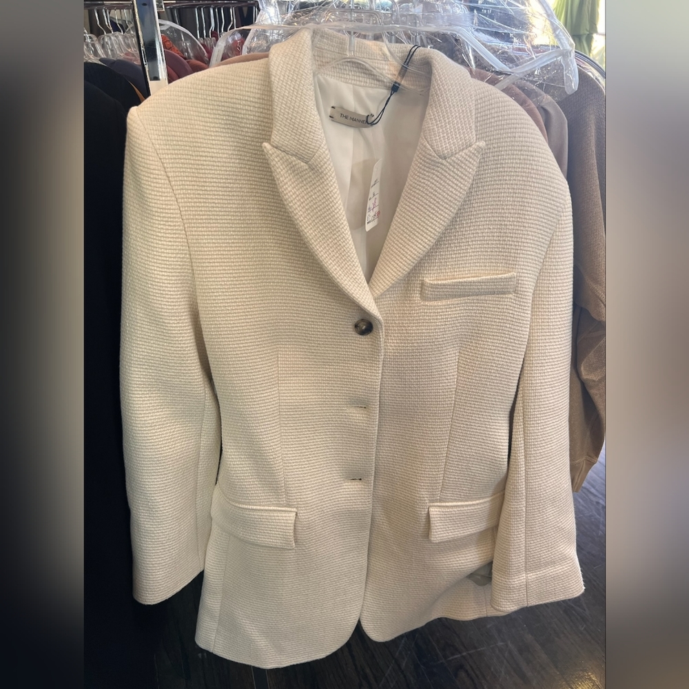 NWT $2336 sz 36 Fr The Mannei tweed and leather jacket